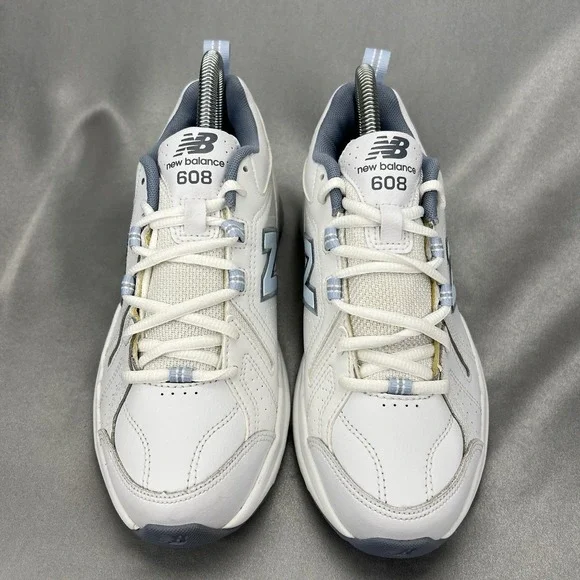 New Balance 608 V5 Womens Size 7.5 White Athletic Leather Walking Shoes Sneaker - Picture 6 of 15